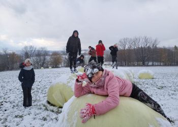 Powiększ zdjęcie: zabawa na śniegu
