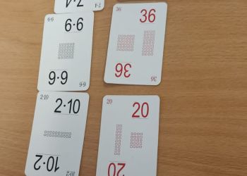 Powiększ zdjęcie: mnożenie na kartach