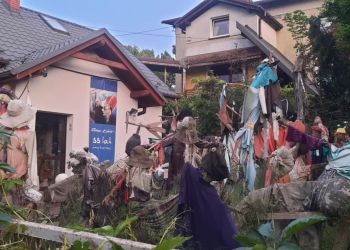 Powiększ zdjęcie: strachy w ogrodzie 1