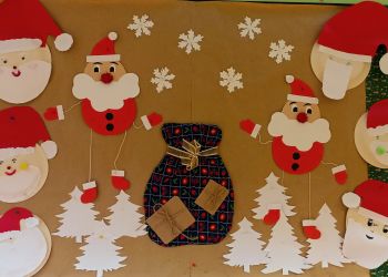 Powiększ zdjęcie: gazetka z mikołajem