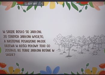 Powiększ zdjęcie: tekst z lasem na tablicy