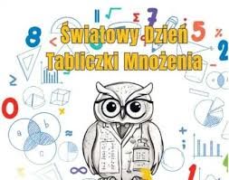 Plakat - sowa z napisem Światowy Dzień Tabliczki Mnożenia